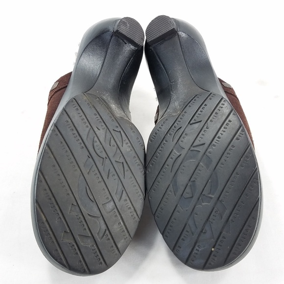 UGG Fiona Suede Mule Slip On Clog Shoes Brown Sz 8 Shearling 5546 Copper Studded - Picture 12 of 16